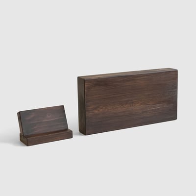 陳列座｜名片架 [胡桃木色]9