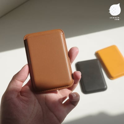 【贈送防磁貼片】棕色系MagSafe磁吸卡包2