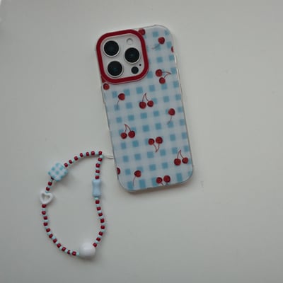 藍色格紋醃漬櫻桃殼3