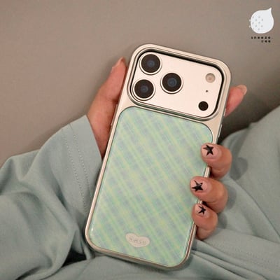 沁涼清新格紋殼1