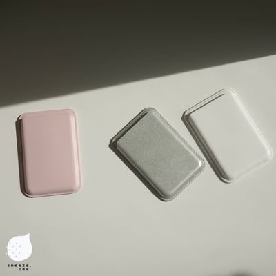 【贈送防磁貼片】銀白粉MagSafe磁吸卡包4