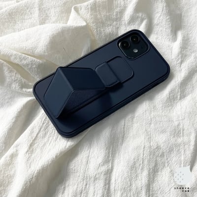 深藍淺粉磁吸支架殼8