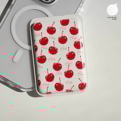 【贈送防磁貼片】滿滿櫻桃MagSafe磁吸卡包3