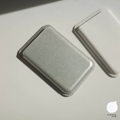 【贈送防磁貼片】銀白粉MagSafe磁吸卡包2