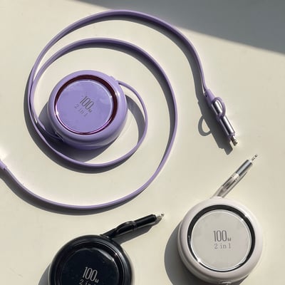 二合一自己捲起來的快充充電線1