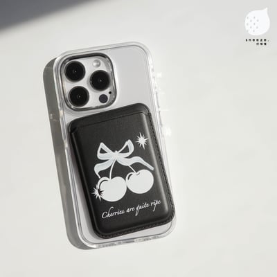 【贈送防磁貼片】酷酷風櫻桃MagSafe磁吸卡包5