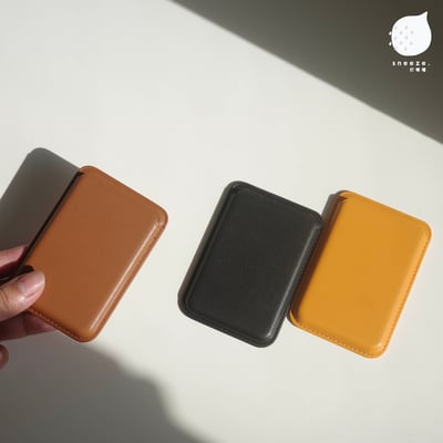 【贈送防磁貼片】棕色系MagSafe磁吸卡包1