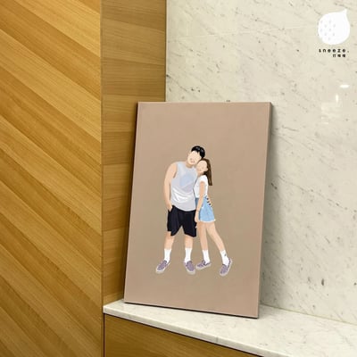 【買就送桌布】Ni學不來的人像無框畫3