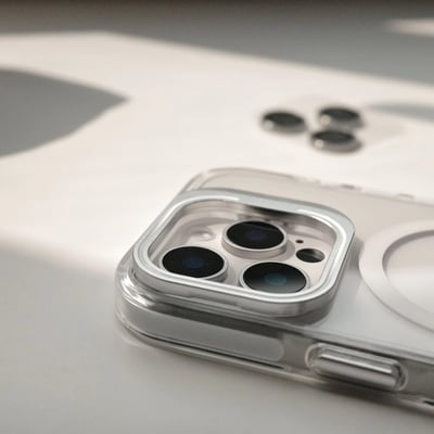 美式龐克風MagSafe鏡頭支架殼 贈送鏡頭貼一組4