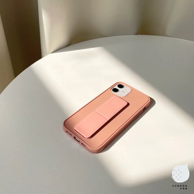 深藍淺粉磁吸支架殼12