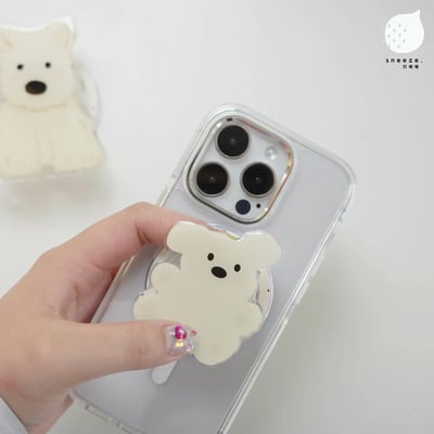 怪可愛的白狗狗MagSafe支架3