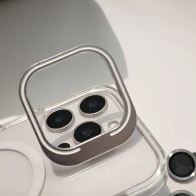 美式龐克風MagSafe鏡頭支架殼 贈送鏡頭貼一組2