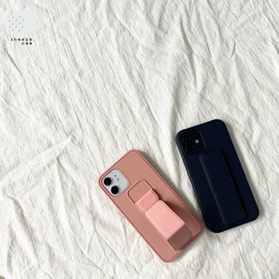 深藍淺粉磁吸支架殼6