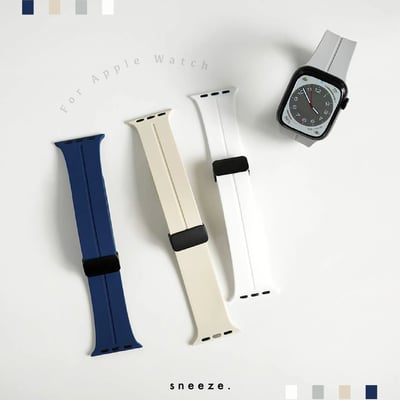簡單配色柔軟磁吸錶帶1