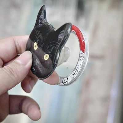 個性黑貓磁吸支架2