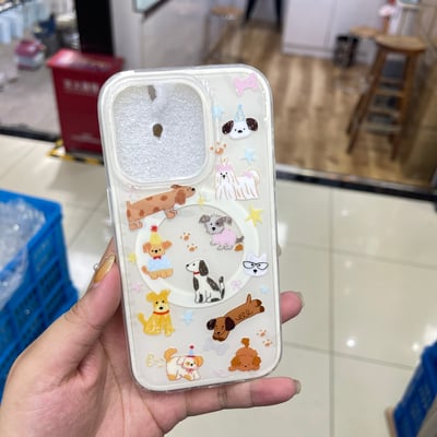 手繪風貓貓狗狗磁吸殼組合2