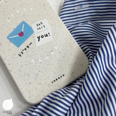 【獨家】365/24/7藍色情書環保殼6