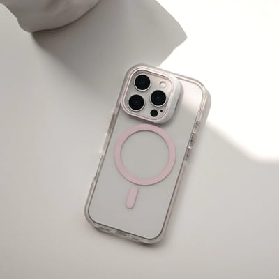 美式龐克風MagSafe鏡頭支架殼 贈送鏡頭貼一組3