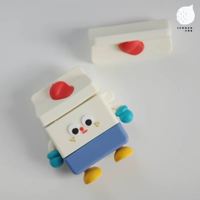 牛奶盒機器人AirPods保護套2