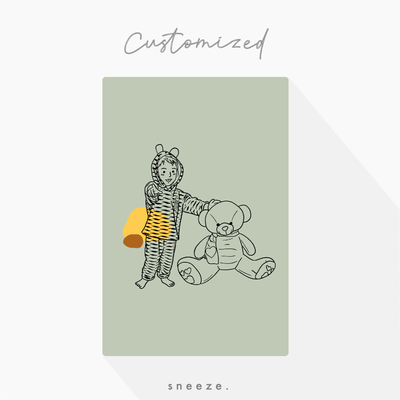 【買就送桌布】小表情人像訂製無框畫1