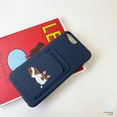 【買殼送桌布】可愛到想放進口袋的寵物插卡訂製殼4