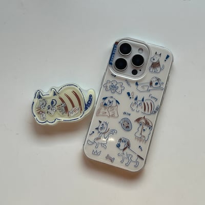 塗鴉喵喵搖搖樂氣囊支架殼2