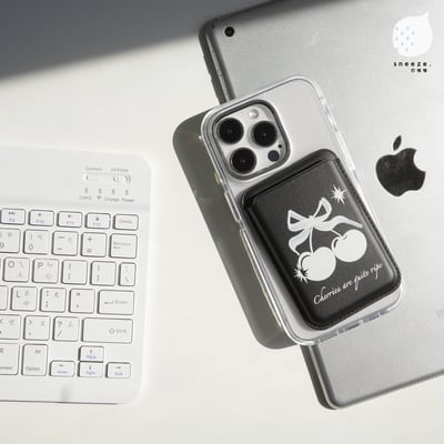 【贈送防磁貼片】酷酷風櫻桃MagSafe磁吸卡包4