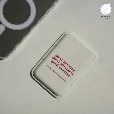 【贈送防磁貼片】早安午安晚安MagSafe磁吸卡包2