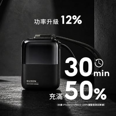 極方塊 【Wh標示】GUXON全新升級固態行動電源 可上飛機 更安全!3