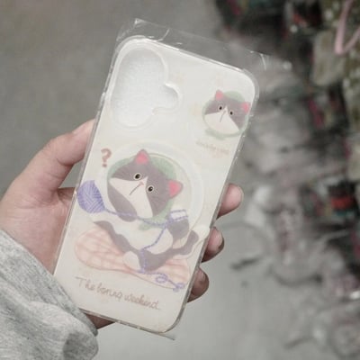 貓咪織毛線賺錢MAGSAFE殼1