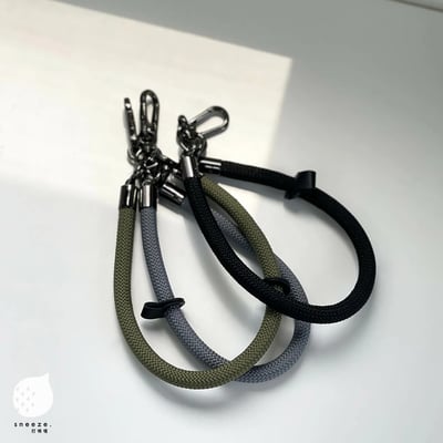 露營風粗粗掛繩組合［掛繩+透明掛片］3