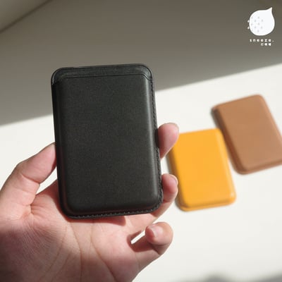 【贈送防磁貼片】棕色系MagSafe磁吸卡包3