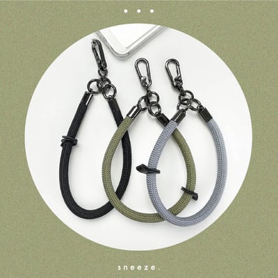 露營風粗粗掛繩組合［掛繩+透明掛片］1