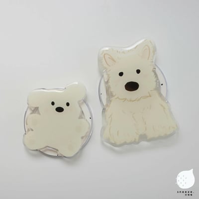 怪可愛的白狗狗MagSafe支架2