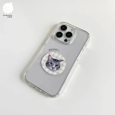 【買殼送桌布】格紋貼紙寵物訂製殼4