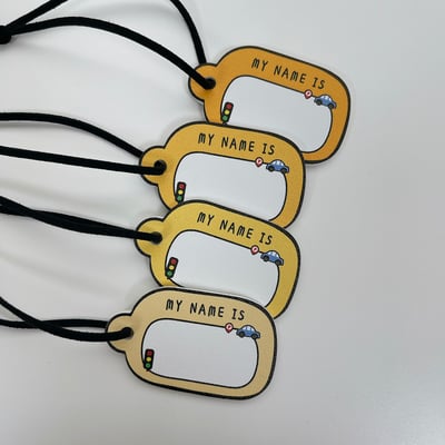 空白款 ｜皮革姓名吊牌 (一組4入)  雙面皆可填寫7