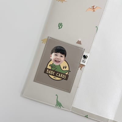 客製 ｜皮革寶寶手冊套 (恐龍款)2