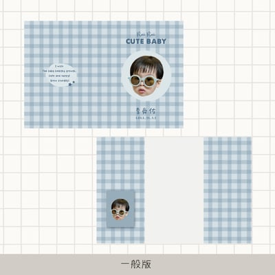 客製 ｜皮革寶寶手冊套 (格紋款)14