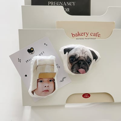 客製 ｜皮革澎澎磁鐵 (可客製底色)1