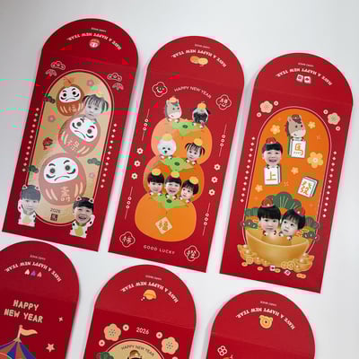 已售完 ｜同款 高質感紅包袋 6入組 (浮雕光澤質感)7