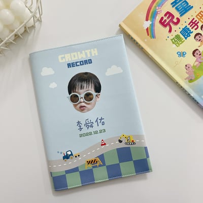 客製 ｜皮革寶寶手冊套 (交通車款)1