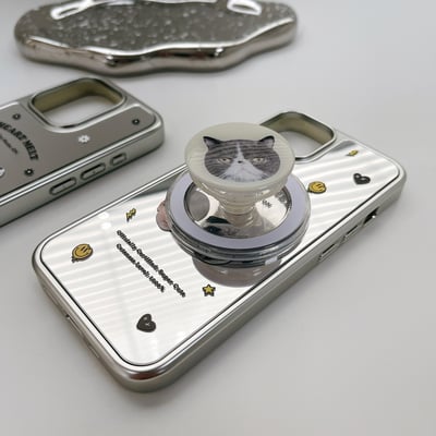 客製 ｜Magsafe 銀框鏡面防摔磁吸手機殼7