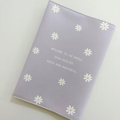 客製 ｜皮革寶寶手冊套 (小花款)3