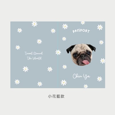 客製 ｜皮革護照夾 (小花款)10