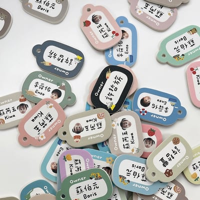 客製款 ｜皮革姓名吊牌 彩色系列 (一組4入)2