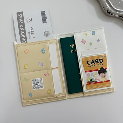 客製 ｜皮革護照夾 (小熊軟糖款)2