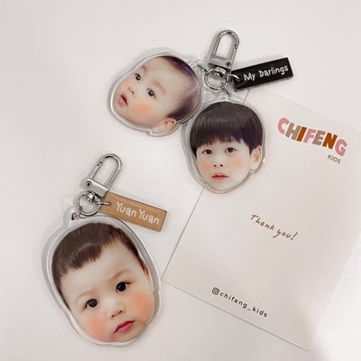 客製 ｜壓克力文字牌鑰匙圈(雙面印刷)1