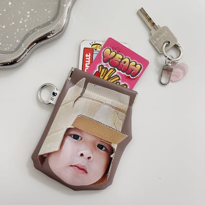 客製 ｜皮革臉萌彈口包 (可客製底色)2