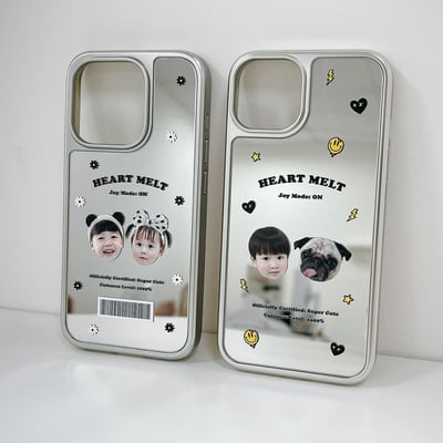 客製 ｜Magsafe 銀框鏡面防摔磁吸手機殼2