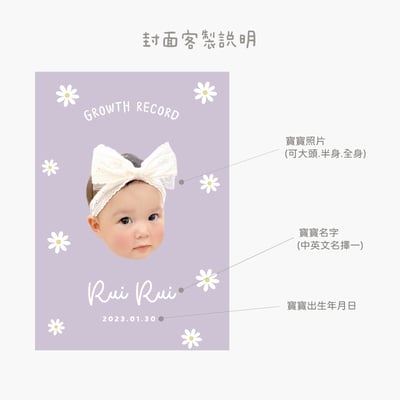 客製 ｜皮革寶寶手冊套 (小花款)9